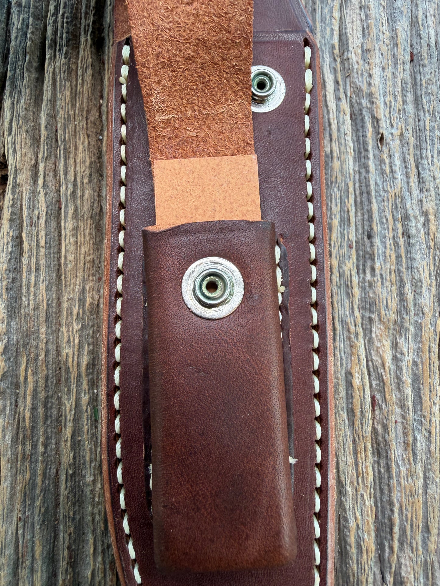 New Randall Sullivans by Gutcher Leather Knife Sheath Model 1-6 with Stone
