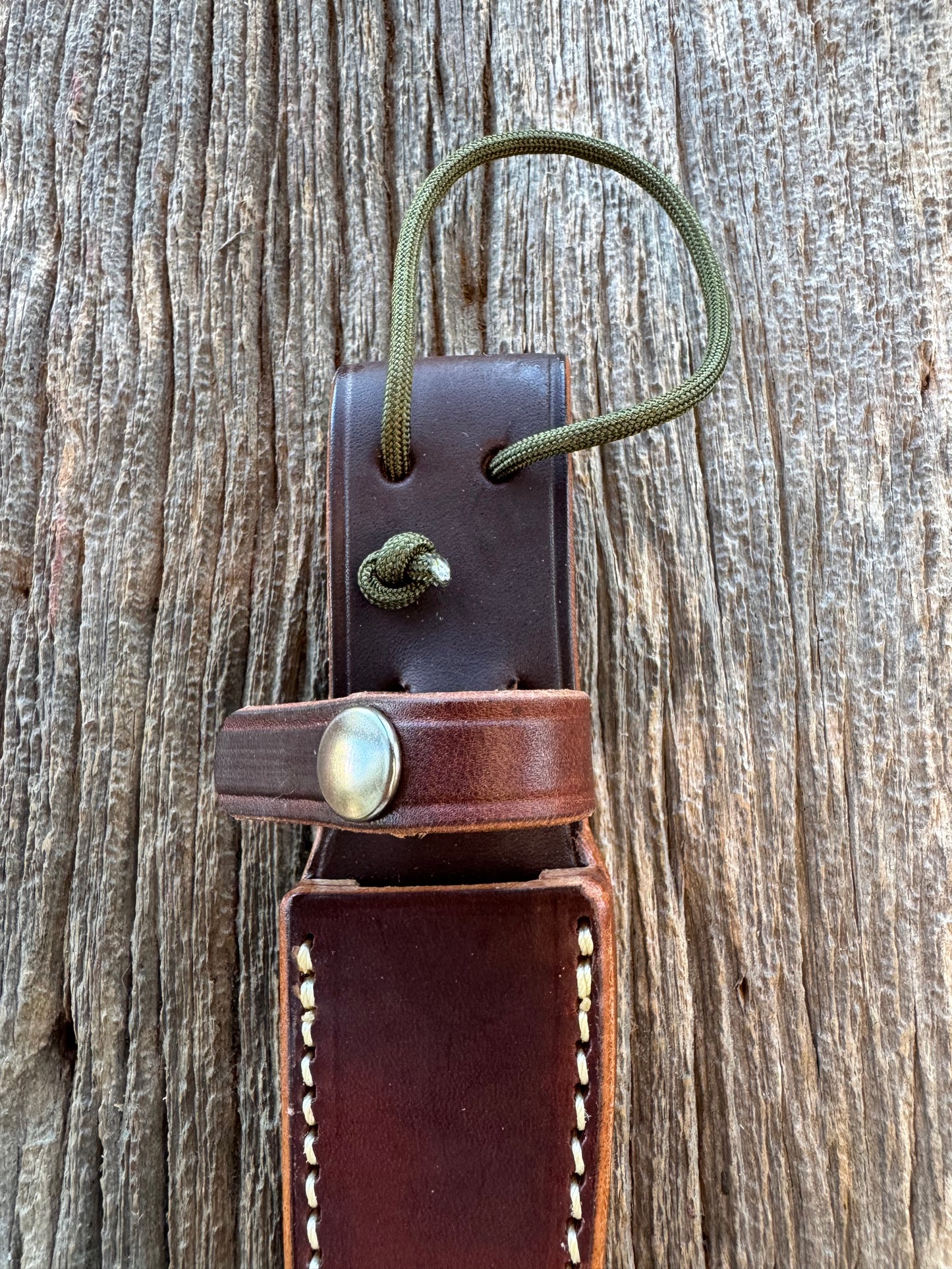 New Randall Sullivans by Gutcher Leather Knife Sheath for a Model 8-4X with Sharpening Stone.