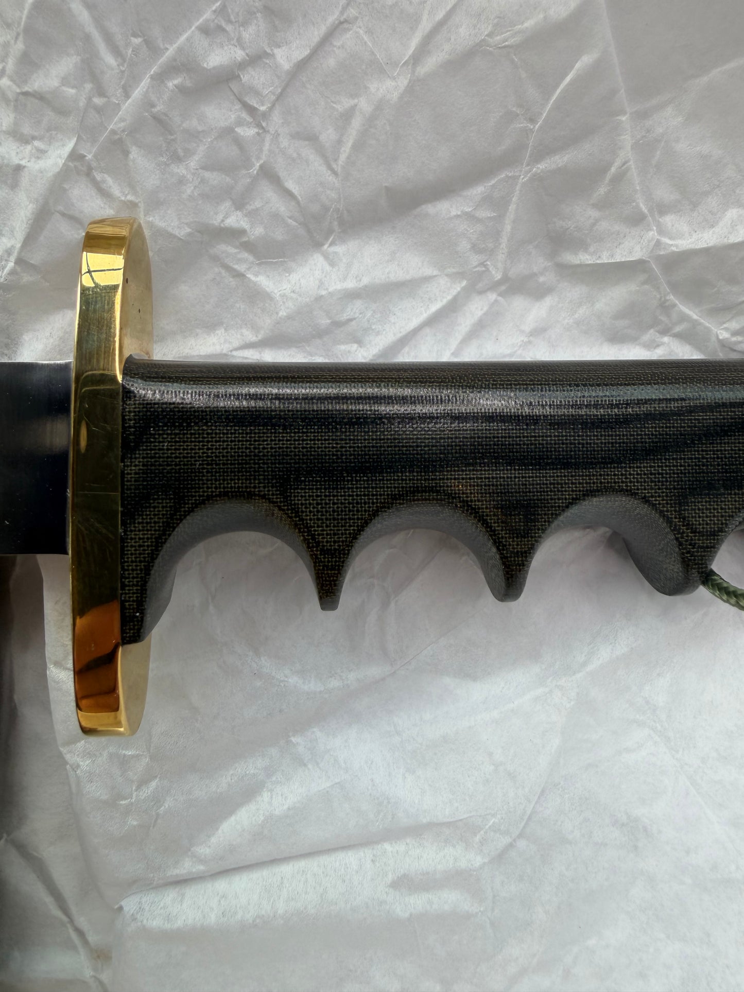 New Paper Randall Made Knife Mini Model 14 Attack Knife Black Micarta SN # 840.