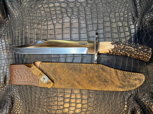 Randall Model Confederate Sheath in Exotic Giraffe hide from Treeman. Sheath only.