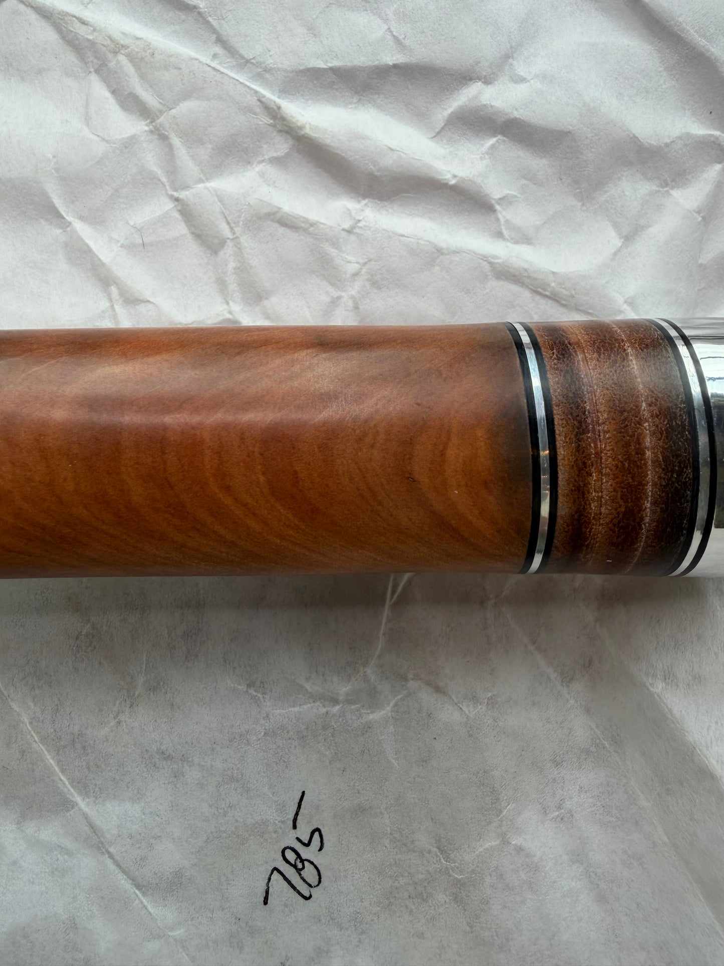 New in paper Randall Knife Model 25-5 Trapper in Thuya Wood and Leather Handle Stainless Blade, NSH Hilt