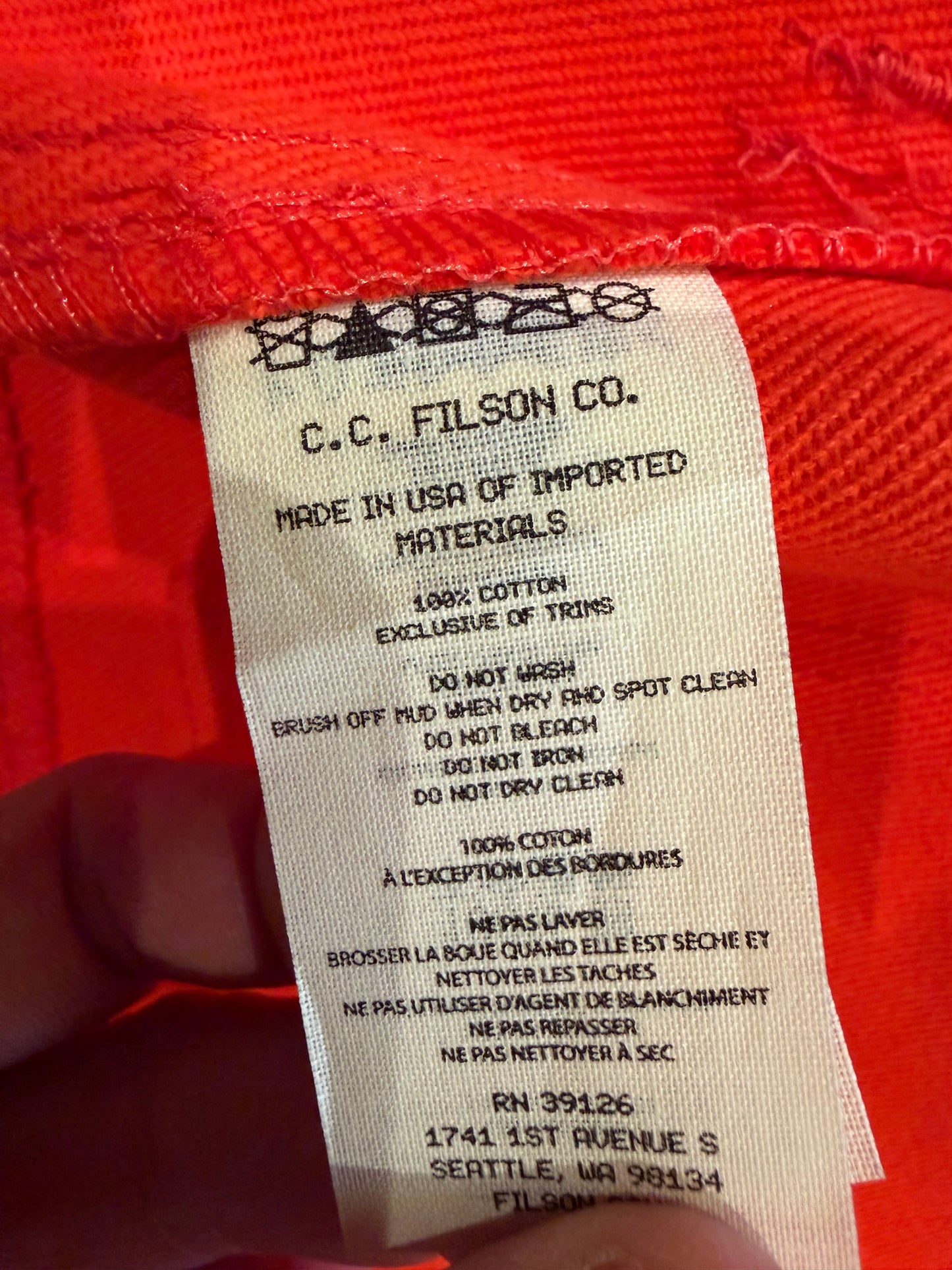 Filson Rugged Twill Cruiser Jacket | Size M | Pheasant Red | Made in USA | NWT