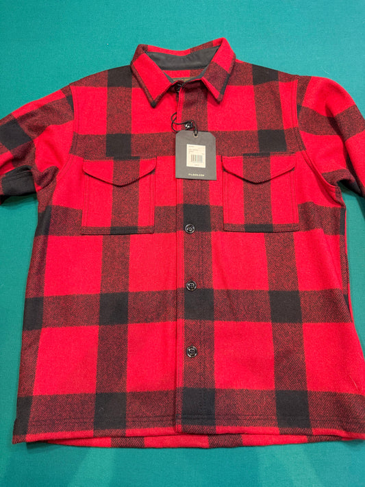 Filson Mackinaw Wool Jac Shirt Red Black - Mens M - New - Made In USA - Limited