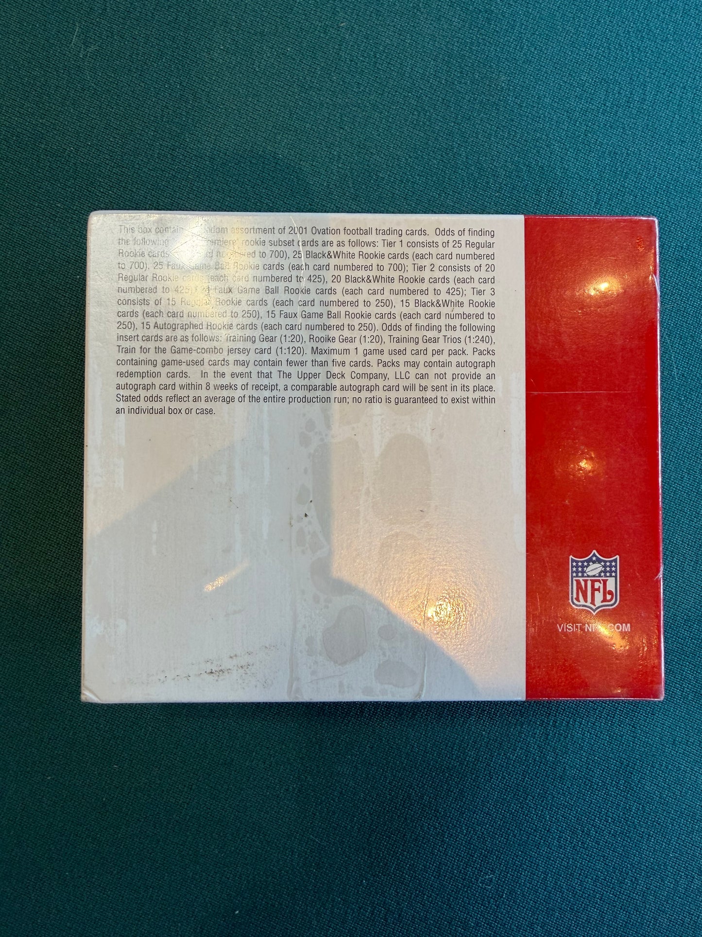 2001 UPPER DECK OVATION NFL FOOTBALL HOBBY BOX 20 PACKS DREW BREES RC NEW SEALED