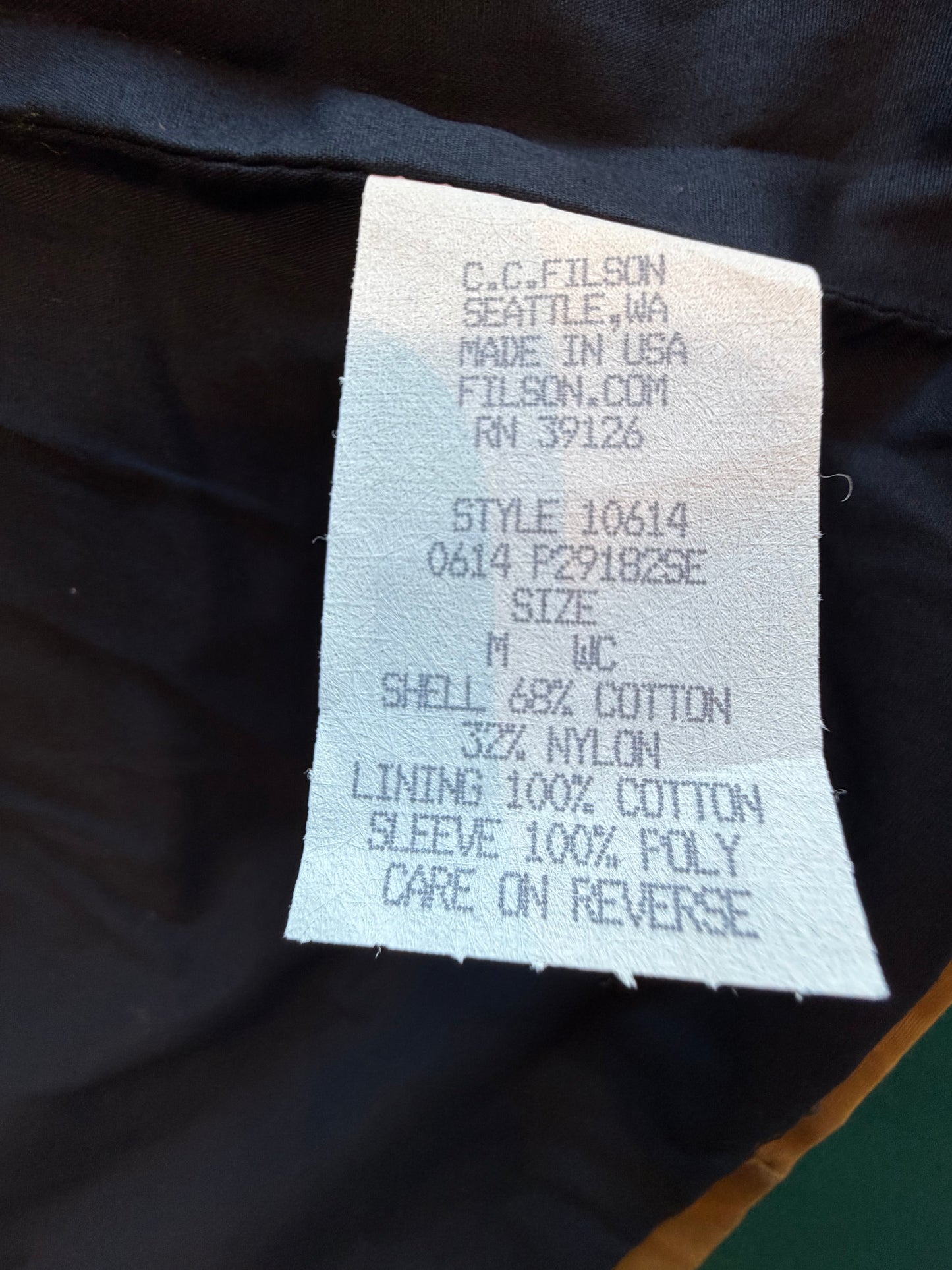 Rare Filson Sales Sample Warm Tan Guide Work Jackets Sz M New With Tags