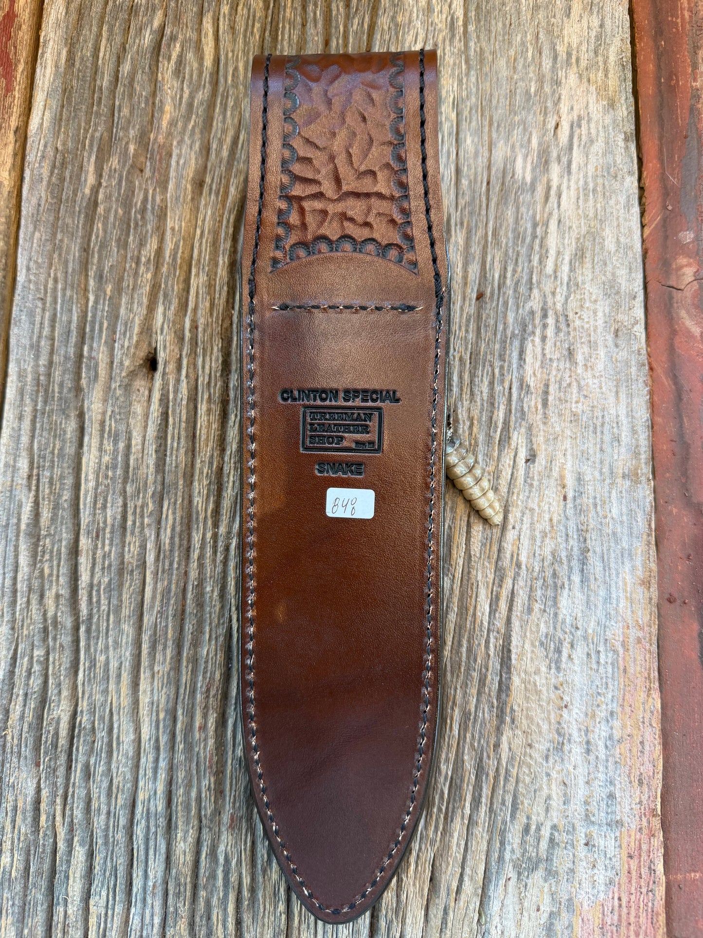 Randall Model Clinton Special with Rattles Sheath in Exotic Prairie RattleSnake from Treeman Sheaths. Tremendous colors on this one.