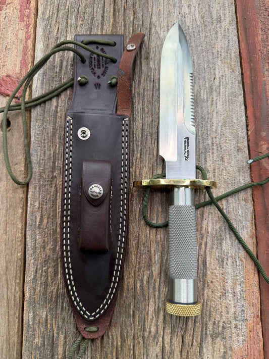 Randall Knife Model 18-7.5 Survival Knife, Stainless Steel, Compass, Lanyard,