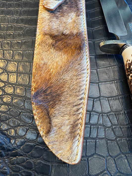 Randall Model 12-9/14 Grind Sheath in Exotic Giraffe by Treeman. (Sheath only)