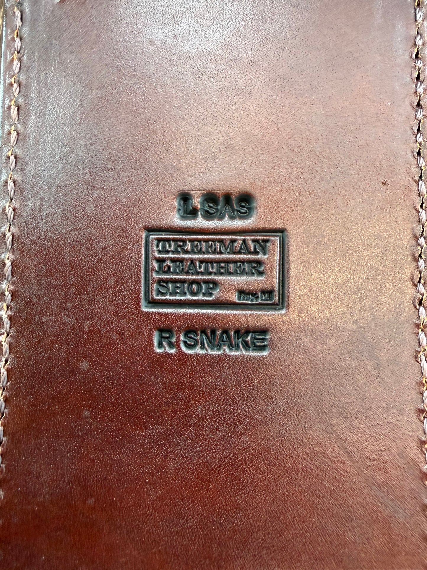 Randall Model 12-11 and 12-8 Large and Small Sasquatch  pair in Exotic Canebreak RattleSnake. An absolute gem 1/1 pair from Treeman Sheaths. Tremendous colors on this one.