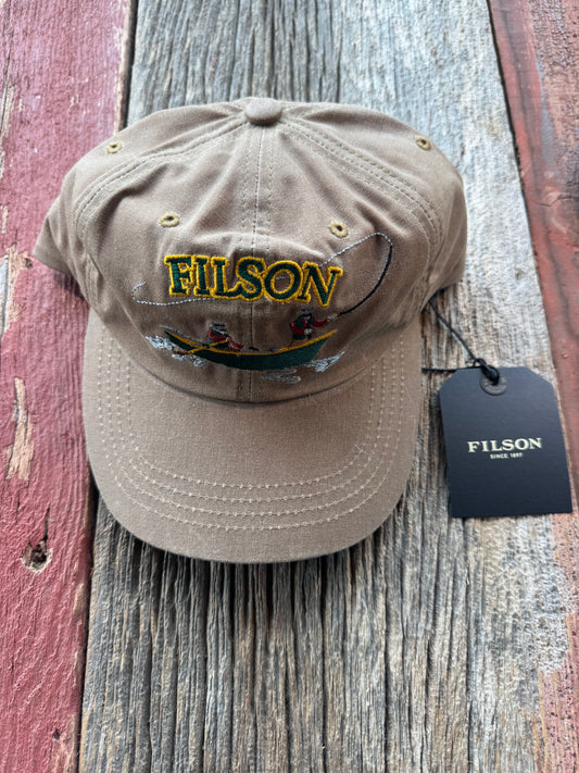 Filson Pecan Boat Low Profile logger cap hat Brown Leather Strap New with Tags, discontinued!!