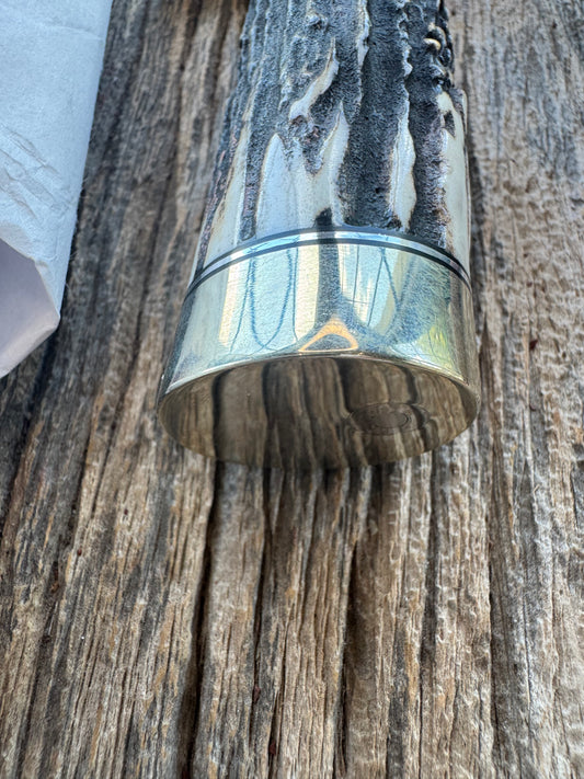 New in paper Randall Model 14 CDT with a fat piece of Popcorn Stag. Nickel silver Hilt and Butt cap.