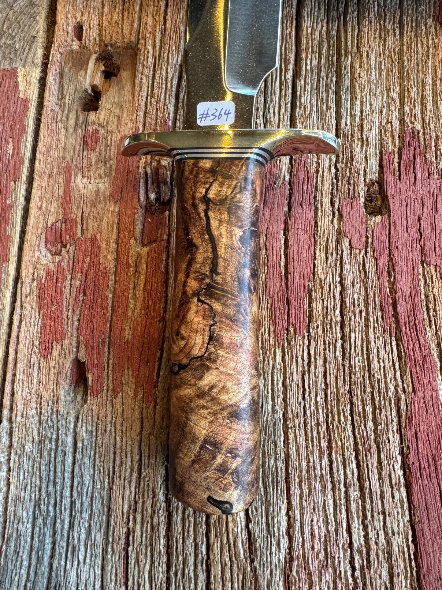 New in paper Randall Knife Model 1-7 Spalted Ebony wood Handle. Carbon Steel Blade, compass and Sawteeth.