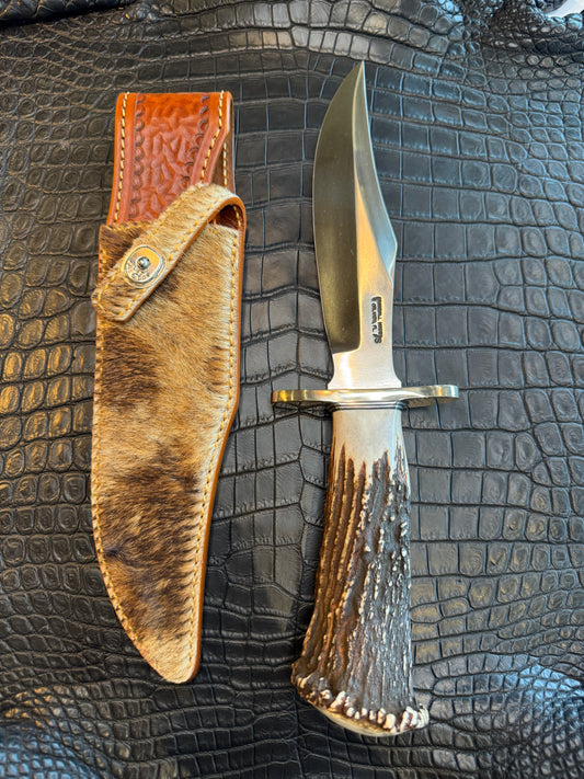 Randall Model 12-8 “Big Bear” Sheath in Exotic Giraffe by Treeman. (Sheath only)