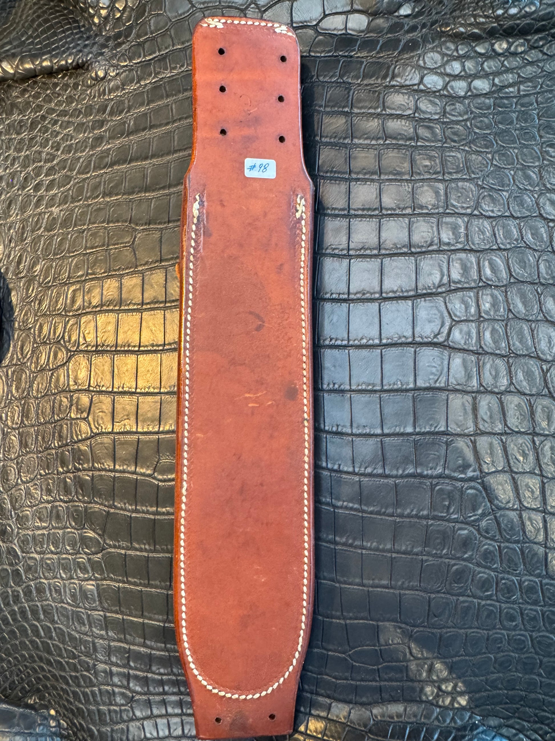 Randall Model 6-9 or 12-9 Sheath in Tan Leather made by Johnson Sheaths in the 90’s for Randall Knives.