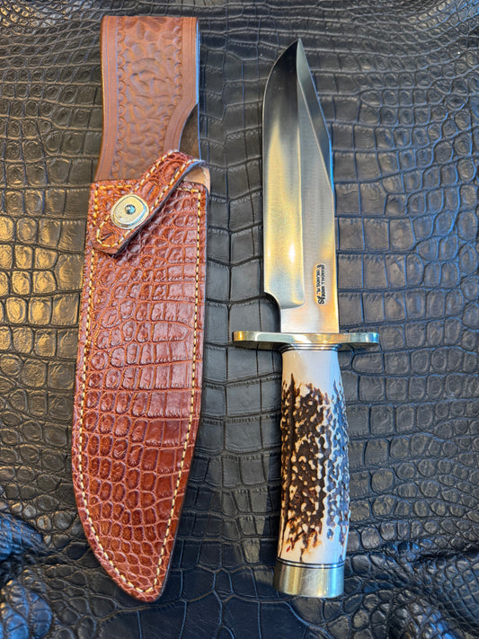 Randall Model 12-9/14 Grind Sheath in Exotic Brown Crocodile by Treeman. (Sheath only)