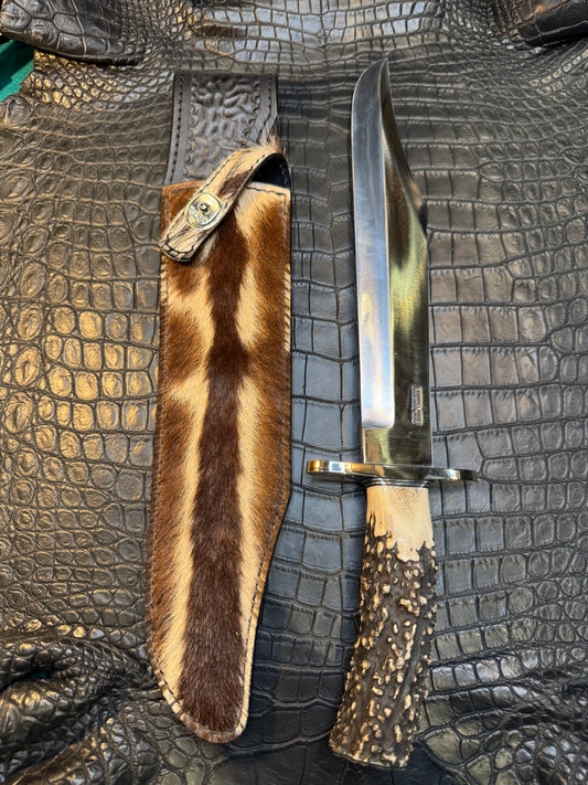 Randall Model Confederate Sheath in Exotic Zebra Hide ( top of the head) from Treeman. Sheath only.