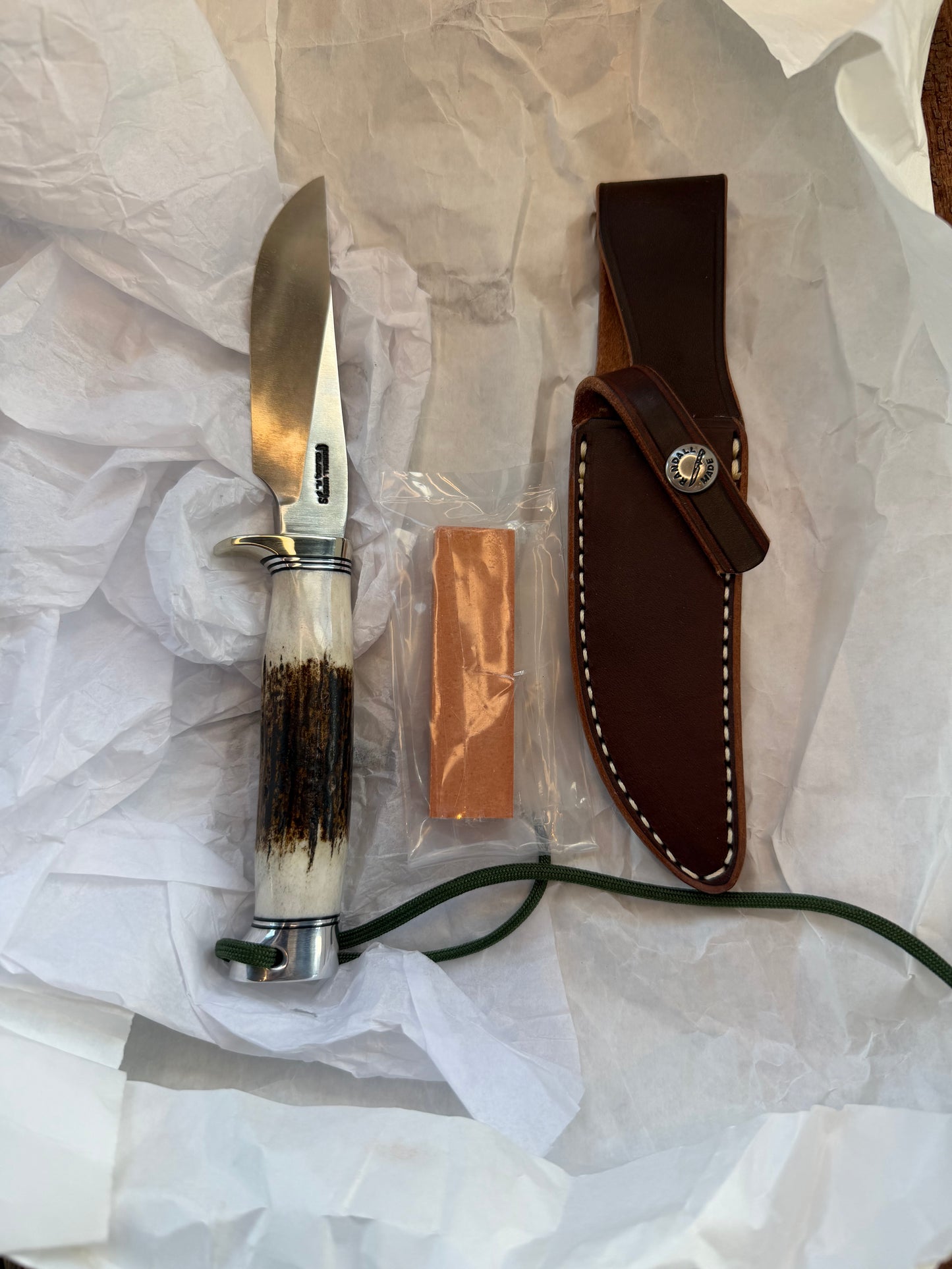 New in Paper Randall Made Knife Model GTR Stainless Nickel Hilt