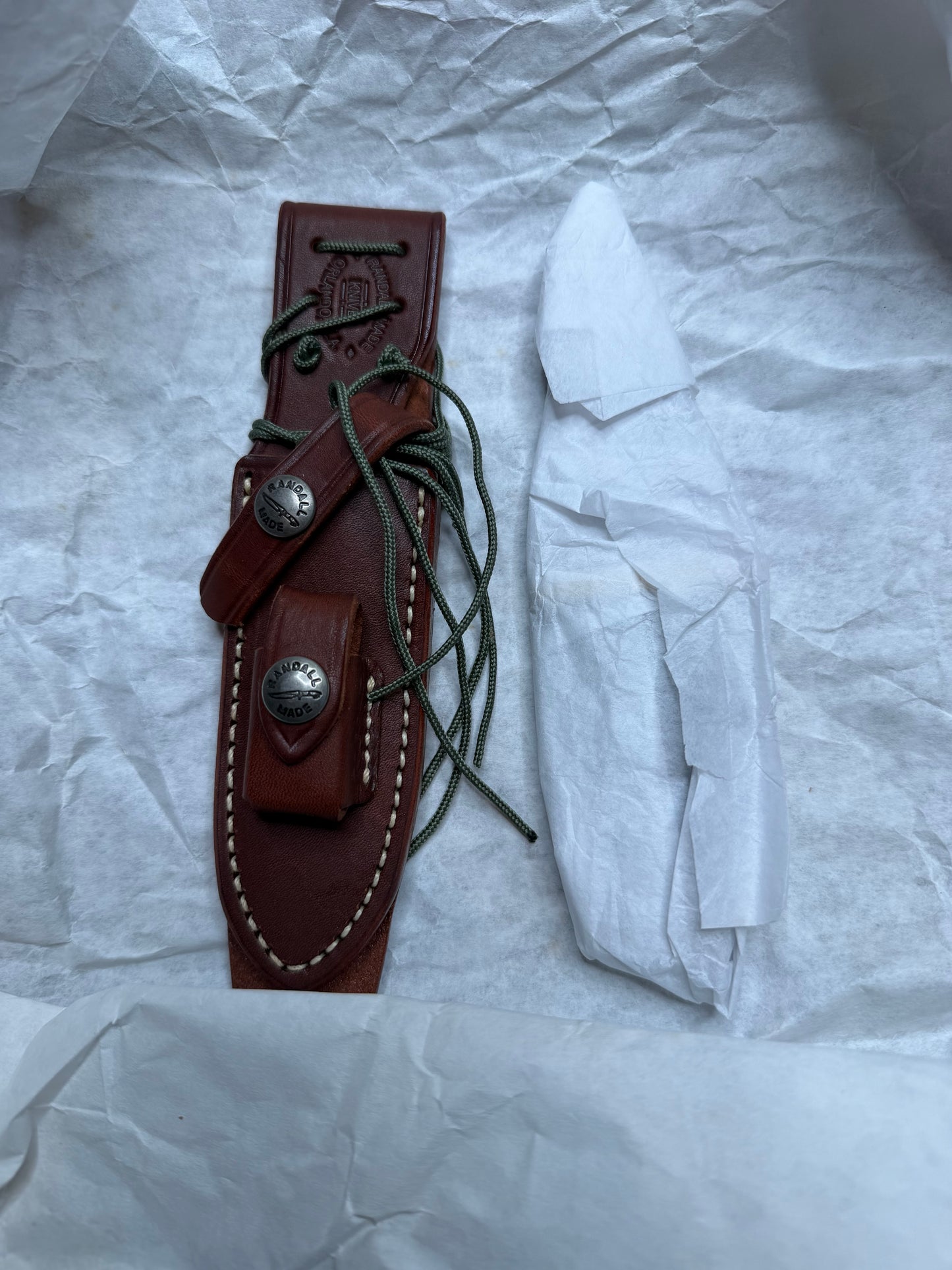 New Paper Randall Made Knife Mini Model 14 Attack Knife Black Micarta SN # 416