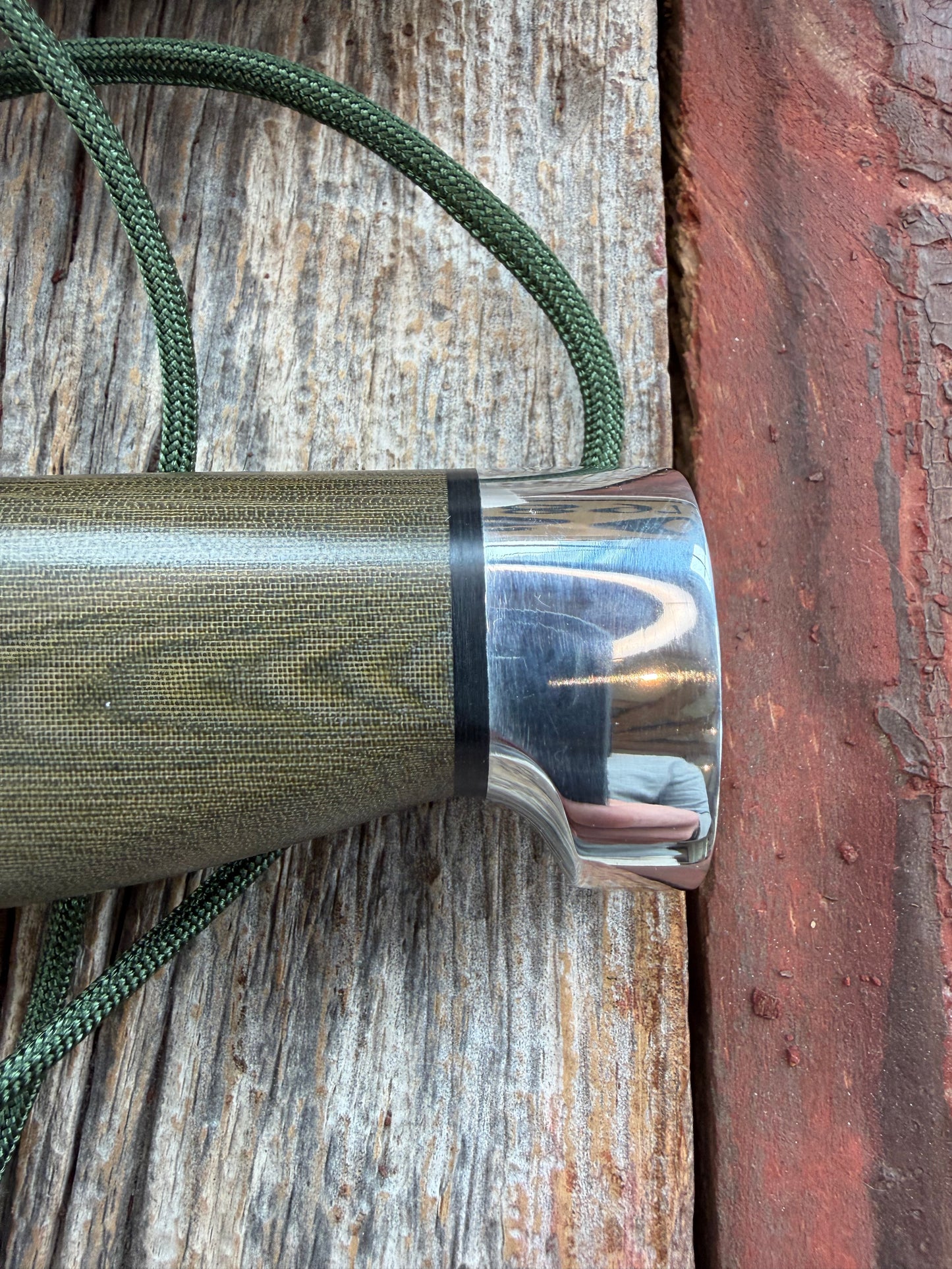 New Paper Randall Made Knife Model Sergeant Green Micarta Stainless Nickel Hilt