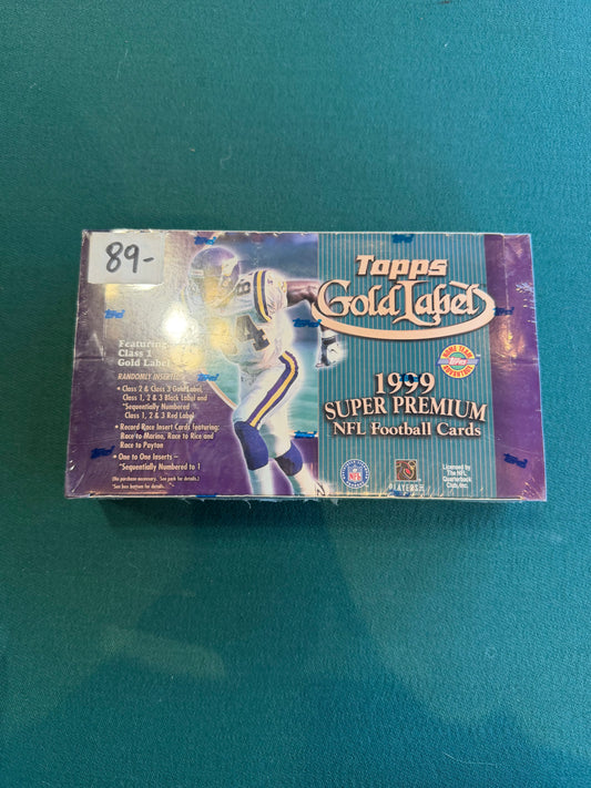 1999 Topps Gold Label NFL Football Super Premium Factory Sealed Box. 24 Packs , 5 cards per pack. Hobby Box