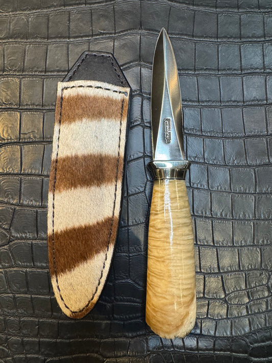 Randall Model 24 “Guardian” Sheath in Exotic Zebra by Treeman. (Sheath only)