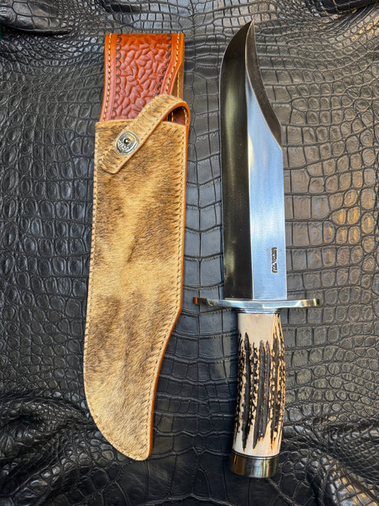 Randall Model Smithsonian “Smitty”Sheath in Exotic Giraffe Hide from Treeman. Sheath only
