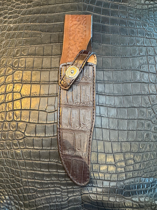 Randall Model Nordic Special Dealer Special” Exotic Sheath in Black Crocodile by Treeman.