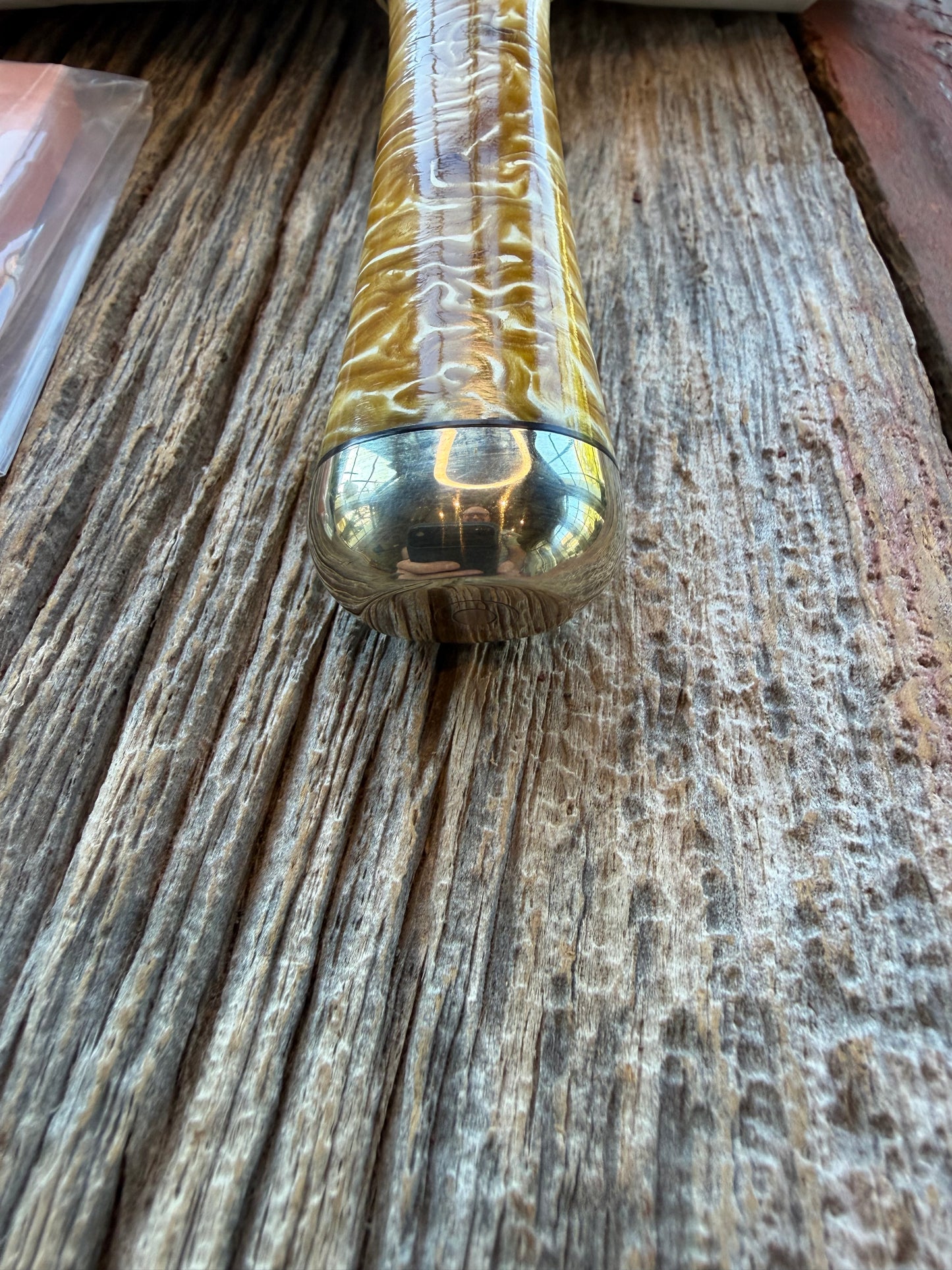 NOTE : Item is part of my personal Collection. Adding to cart will not result in sale. New in Paper Randall Model “Gambler” 4 Inch in Musk OX, Nickel collar and rounded  butt cap. Stainless blade.