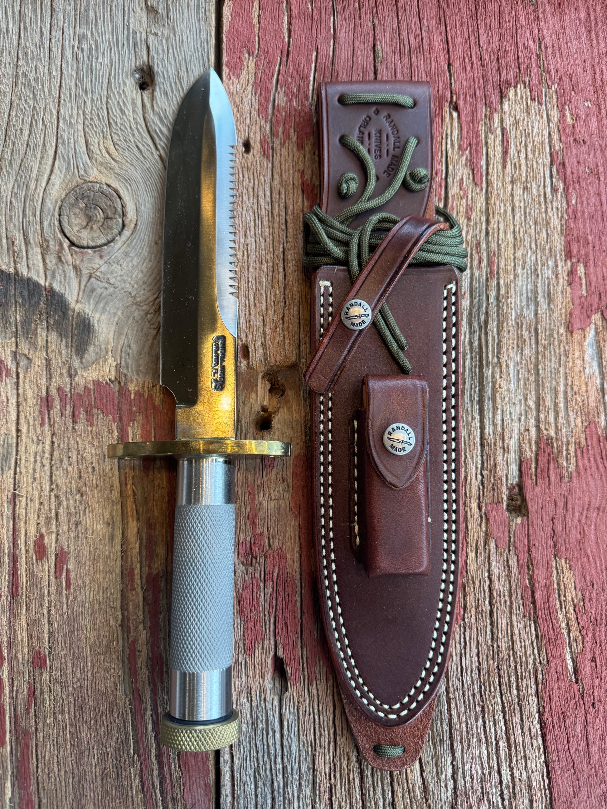 New in Paper Randall Knife Model 18-7.5 Stainless Steel Compass New