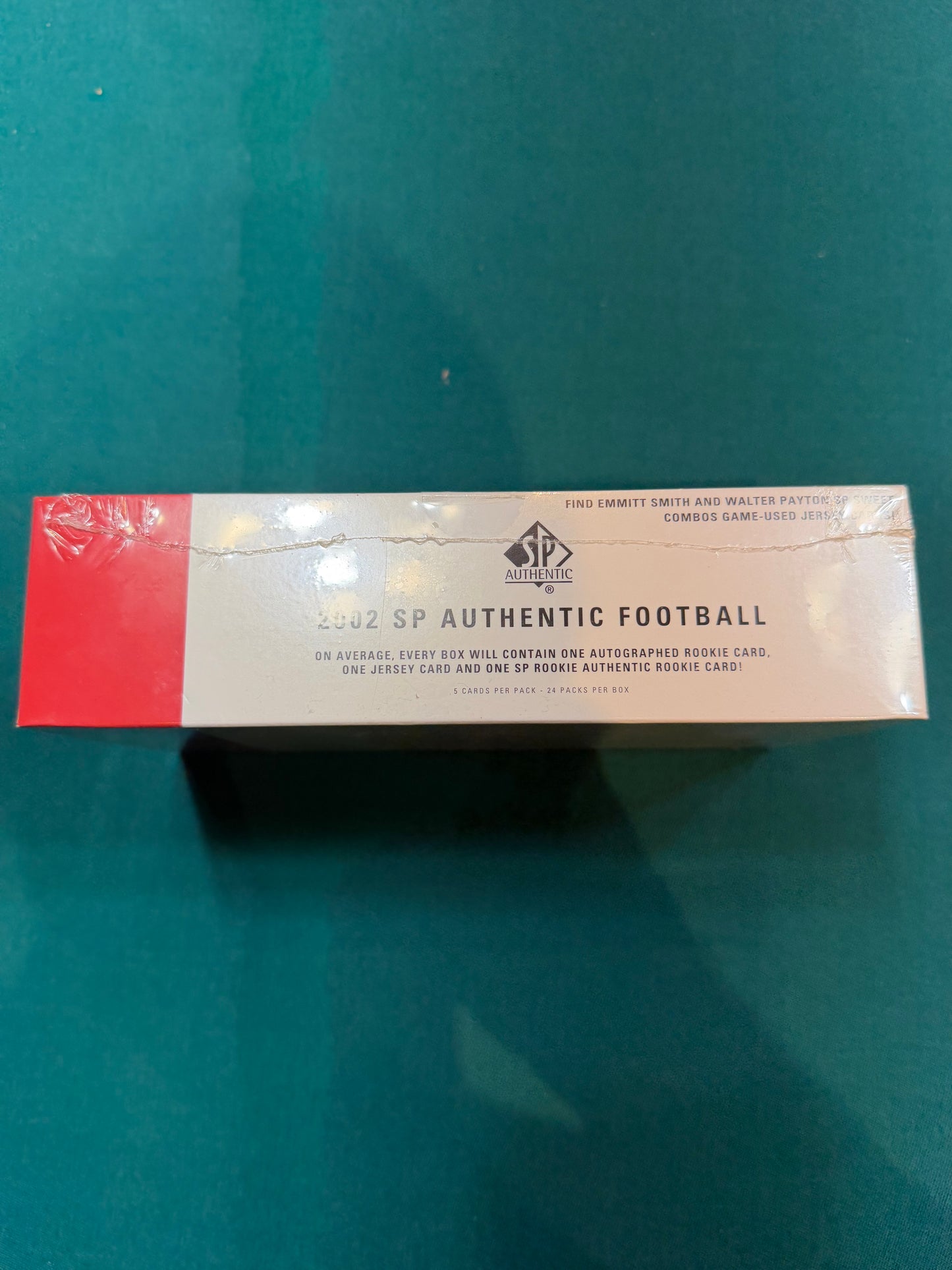 2002 SP Authentic Football Sealed Hobby Box - 24 Packs 5 cards per pack.