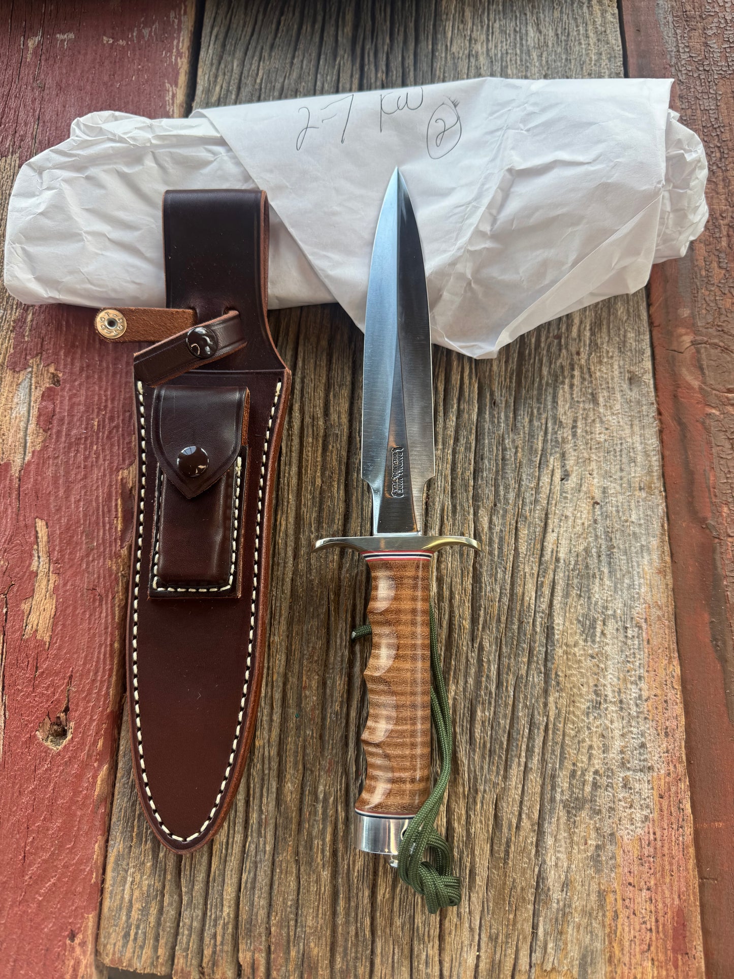 New in Paper Randall Knife Model 2-7 Korean War Commemorative 1 of 50 made Leather