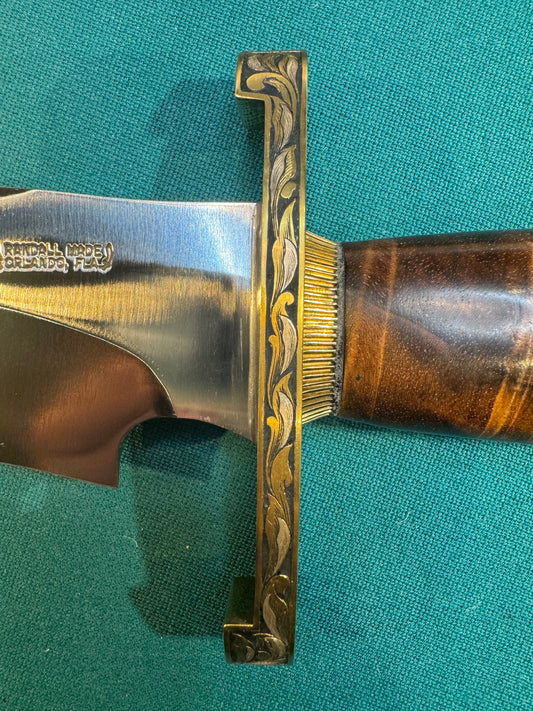 New in Paper Randall Large Sasquatch Brass Lugged Hilt Turkish Walnut #994 Jere Davidson engraved