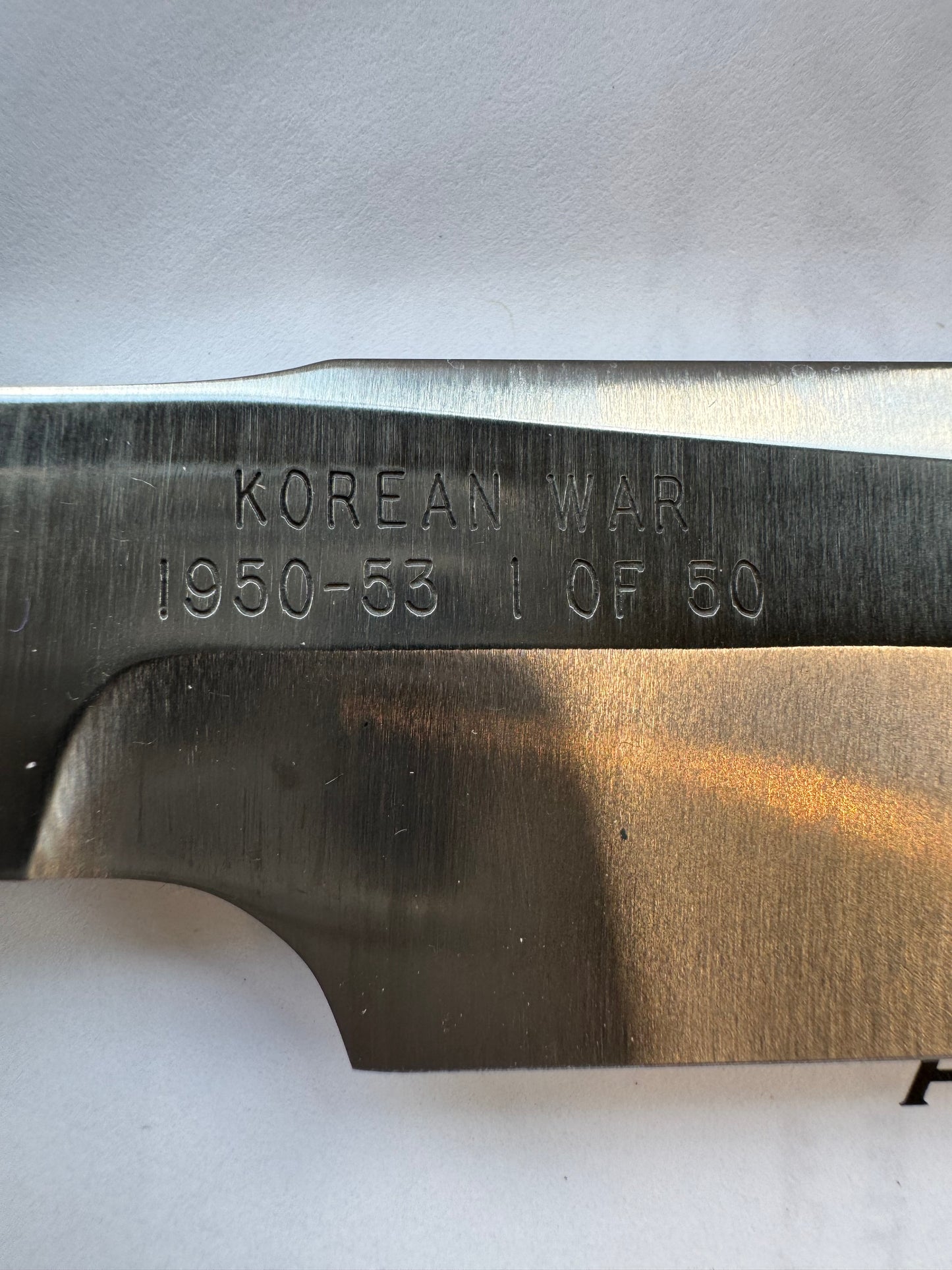 New in Paper Randall Knife Model 1-7 Korean War Commemorative 1 of 50 made Leather