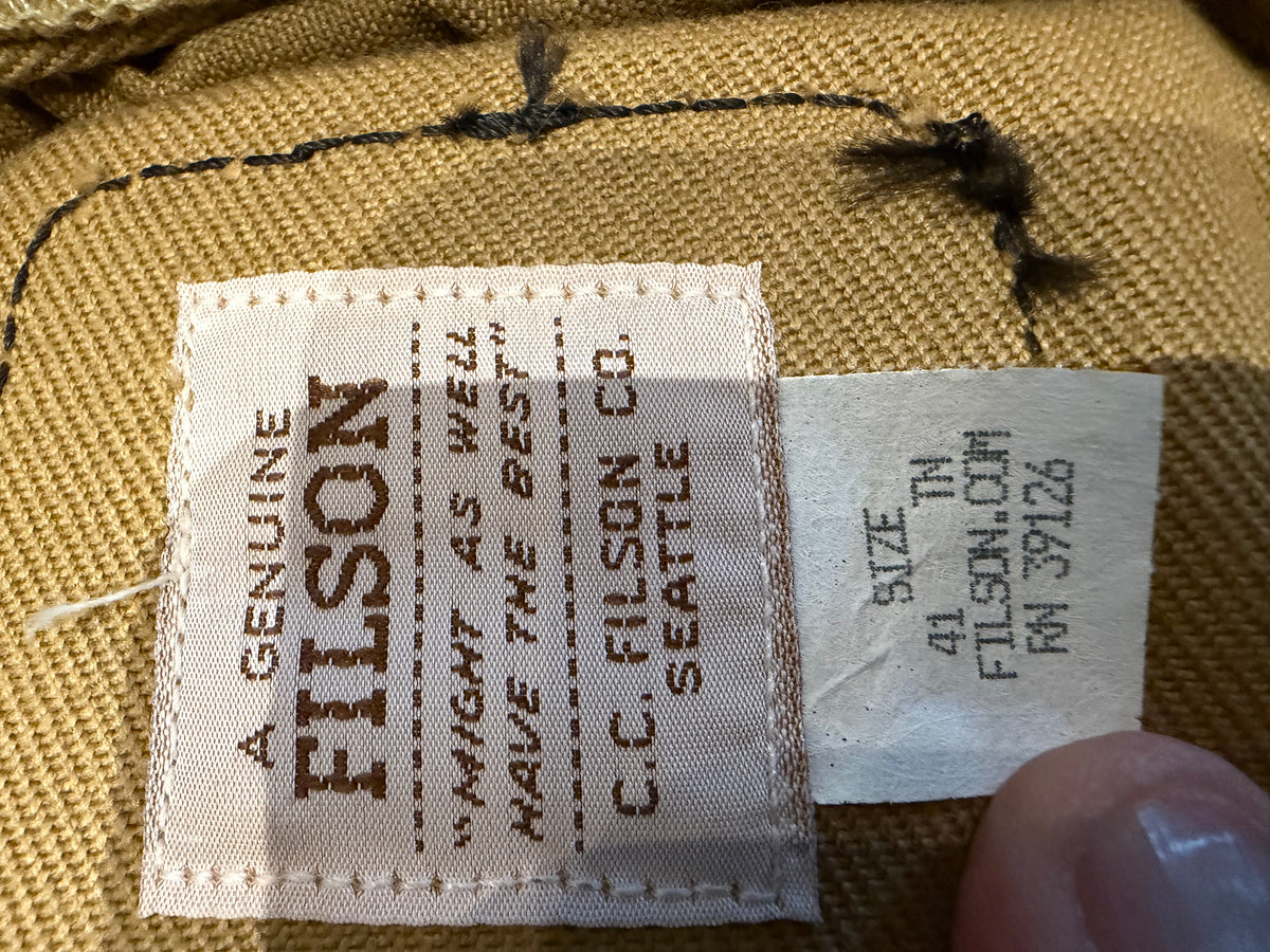 Very Rare New Old Stock Filson YKK Fly Fishing Rod Case Rugged Twill in Tan Made in USA 41 inch version. New with Original tags. new condition.