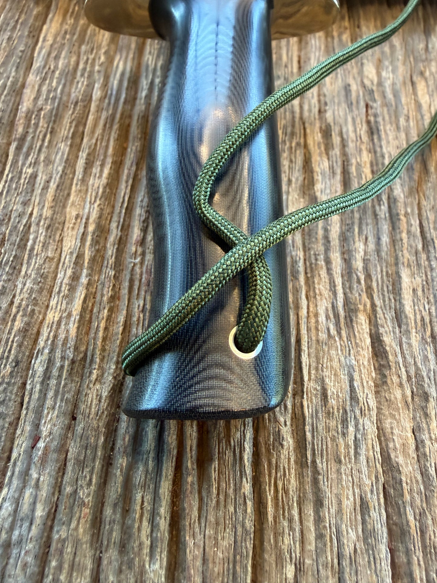 New in Paper Randall Model 14-7.5 in Black Micarta handle, Nickel Silver Hilt, Stainless steel, and Lanyard.