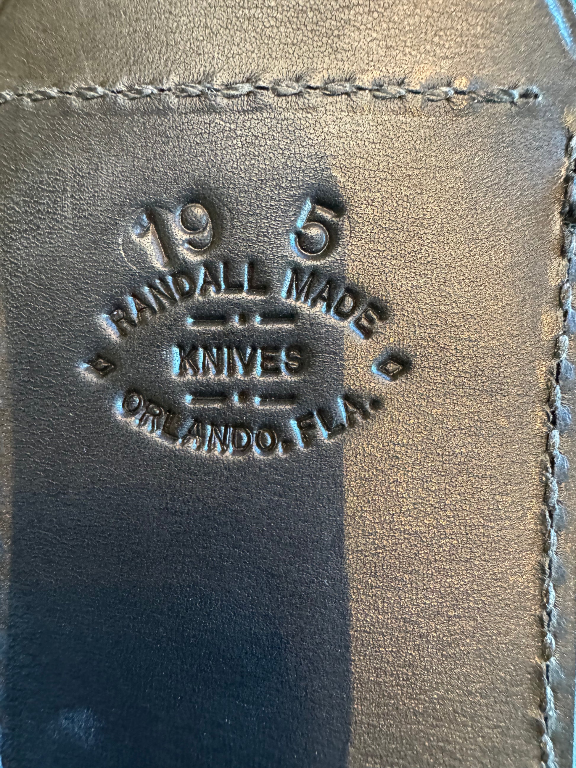 Randall Knife Model 19-5 NSH Resin Ivory Stainless Steel Black Randall Sheath