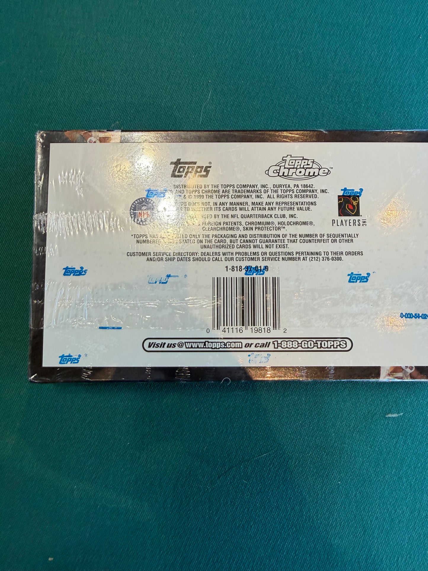 1999 TOPPS CHROME FOOTBALL FACTORY SEALED 24 PACK HOBBY BOX  New/Factory Sealed