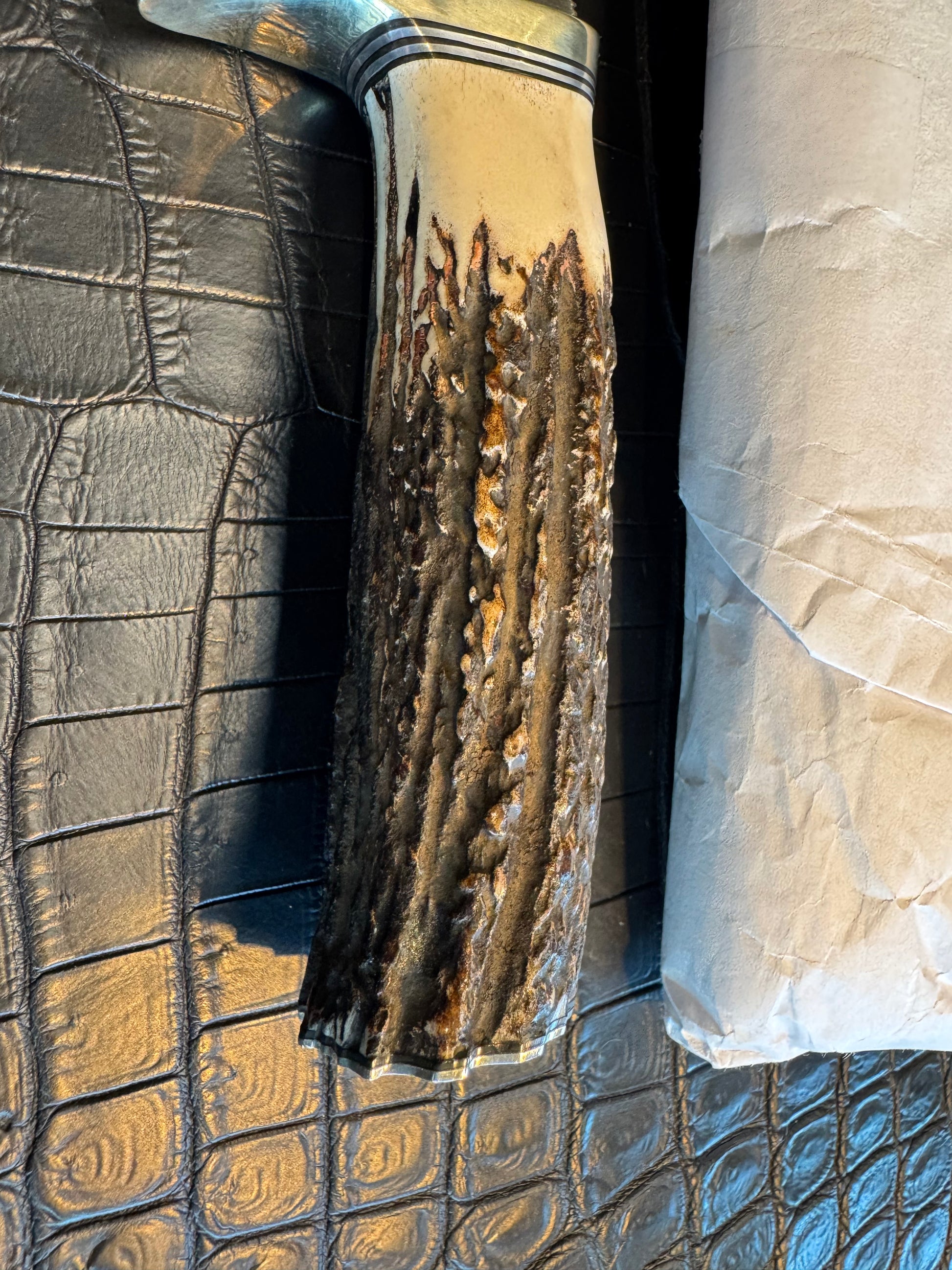 Randall Model 19-5 in very nice Stag. Nickel Silver Single Hilt and butt plate.