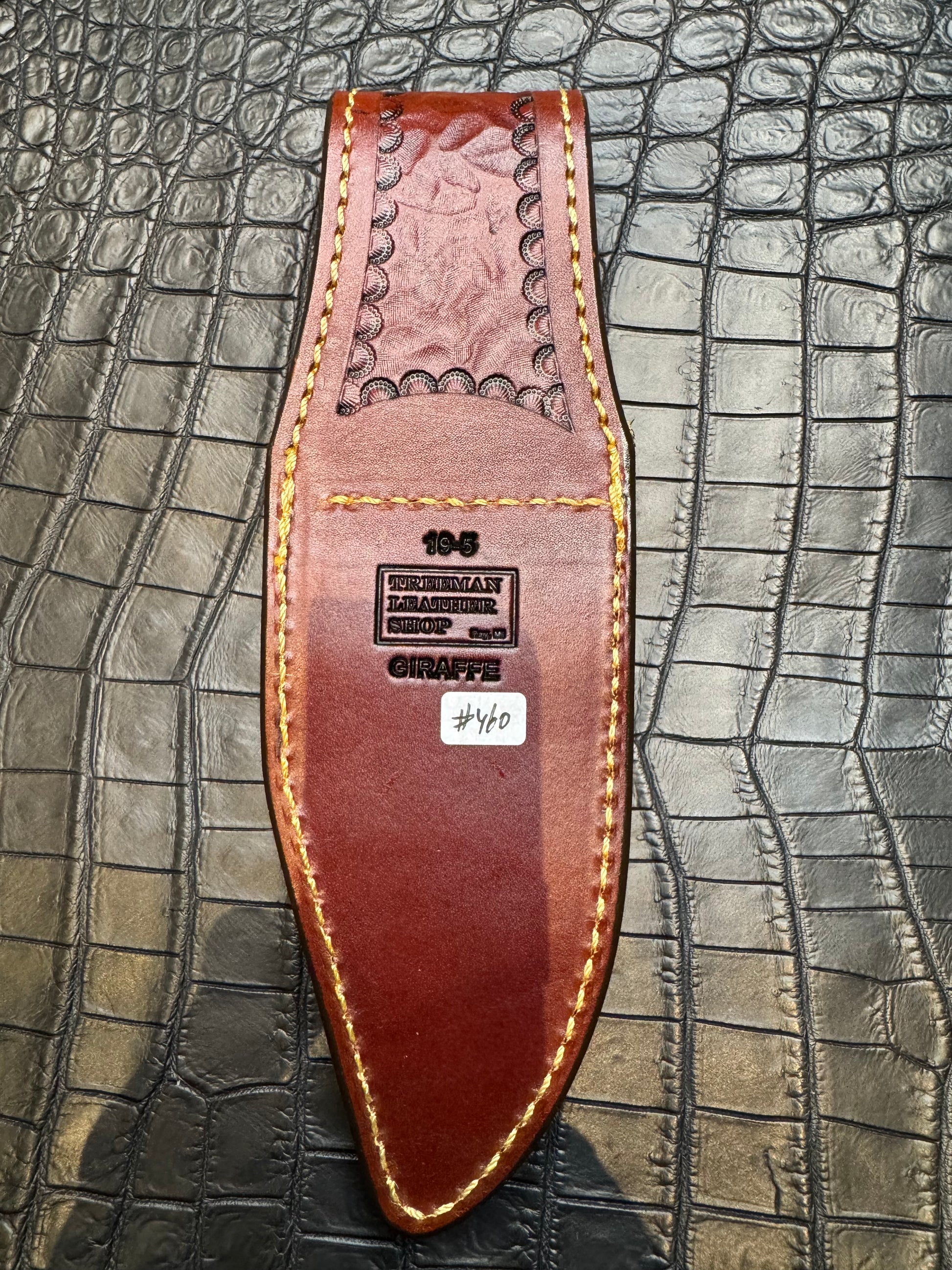 Randall Model 19-5 Exotic Giraffe Skin Sheath from Treeman.