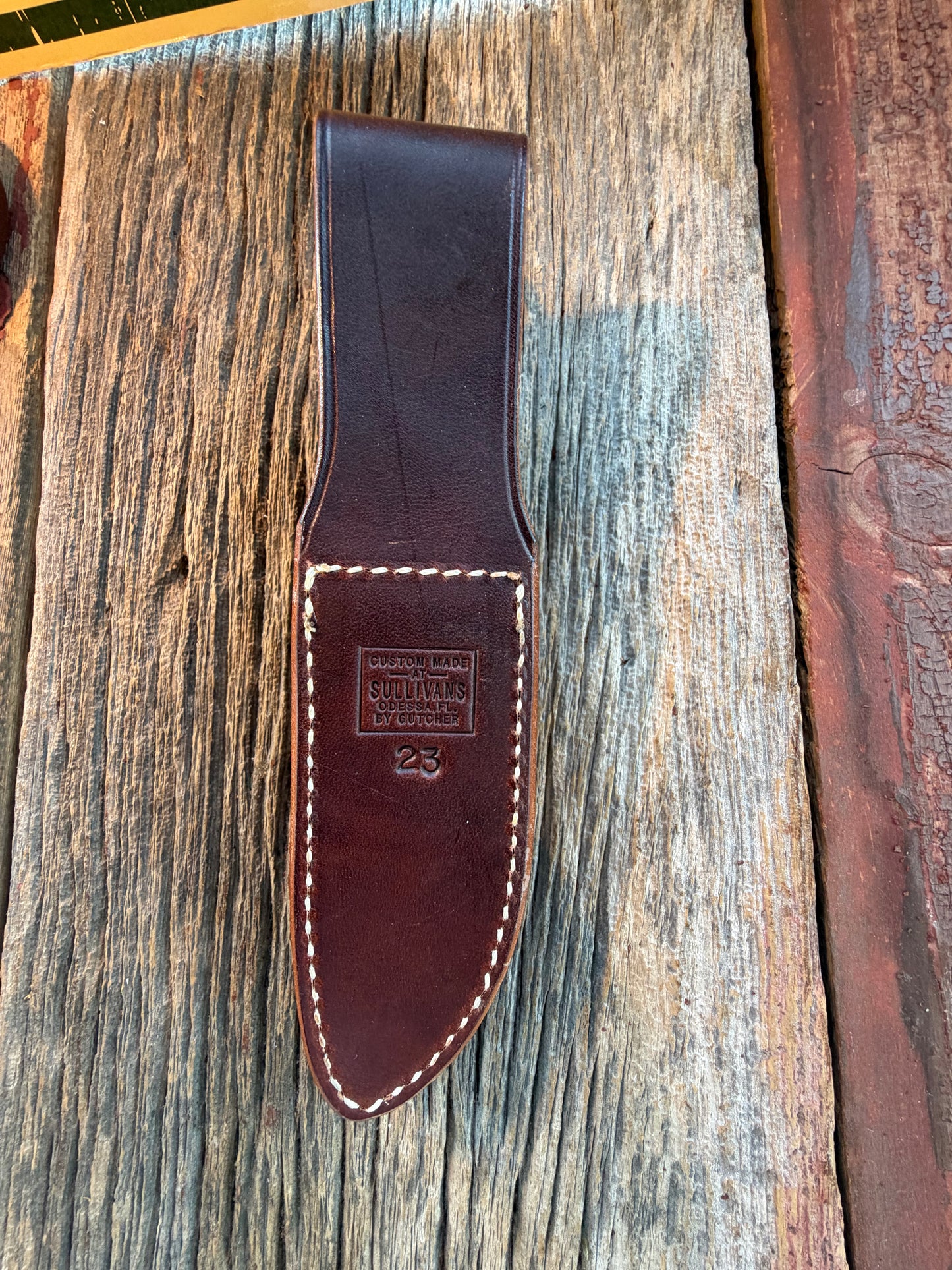 New Randall Sullivans by Gutcher Leather Knife Sheath Model 23.