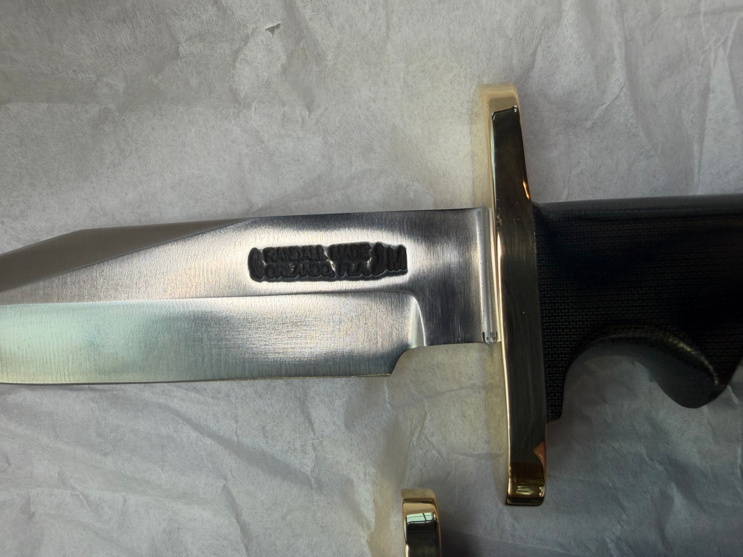 New in Paper a Pair of Sequentially numbered Randall Made Knife Mini Model 14’s Attack Knife Black Micarta SN # 1413 and # 1414