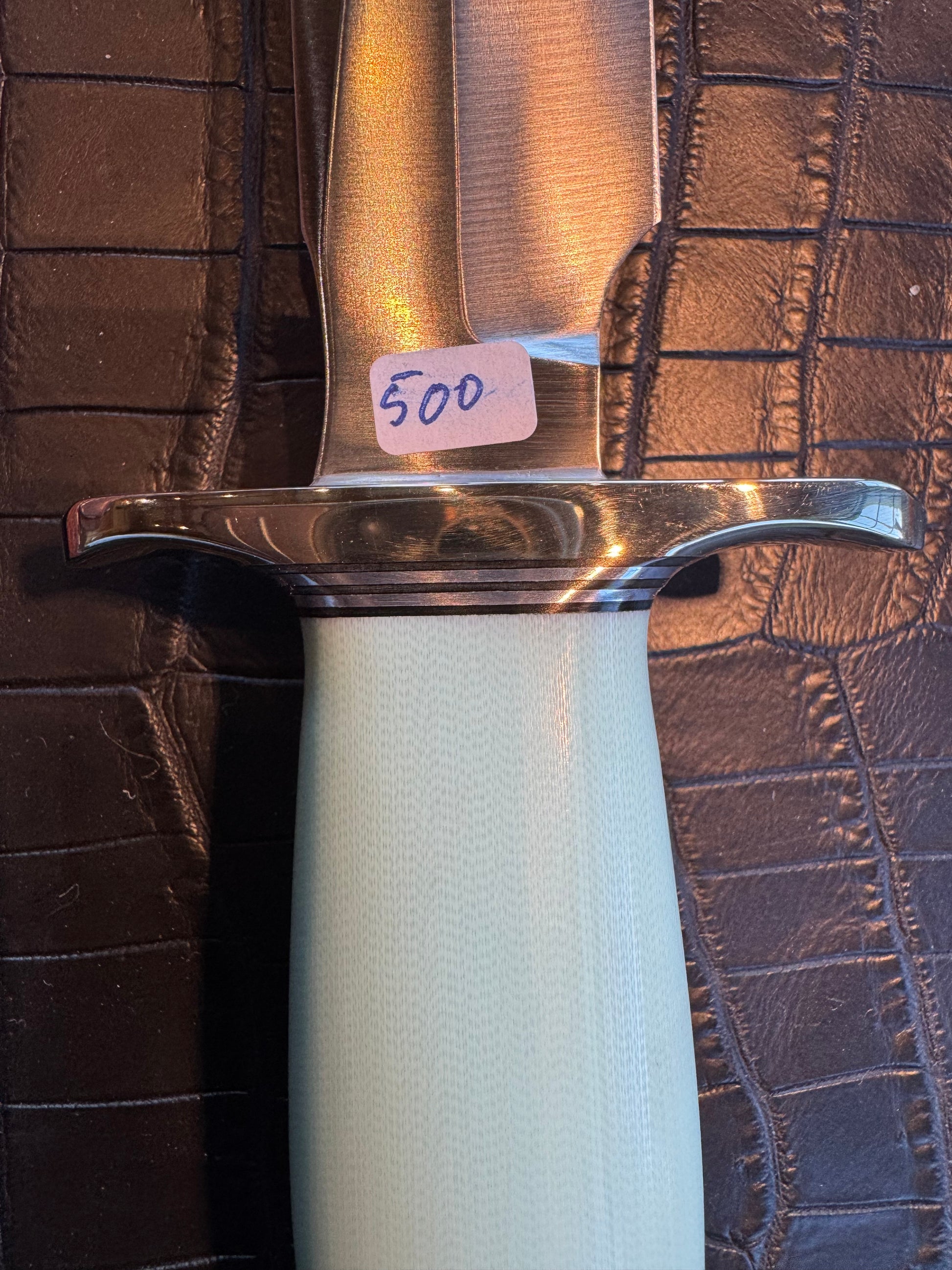 New Randall Knife Model 1-6 Tiffany G-10 Nickel Hilt Stainless Rare