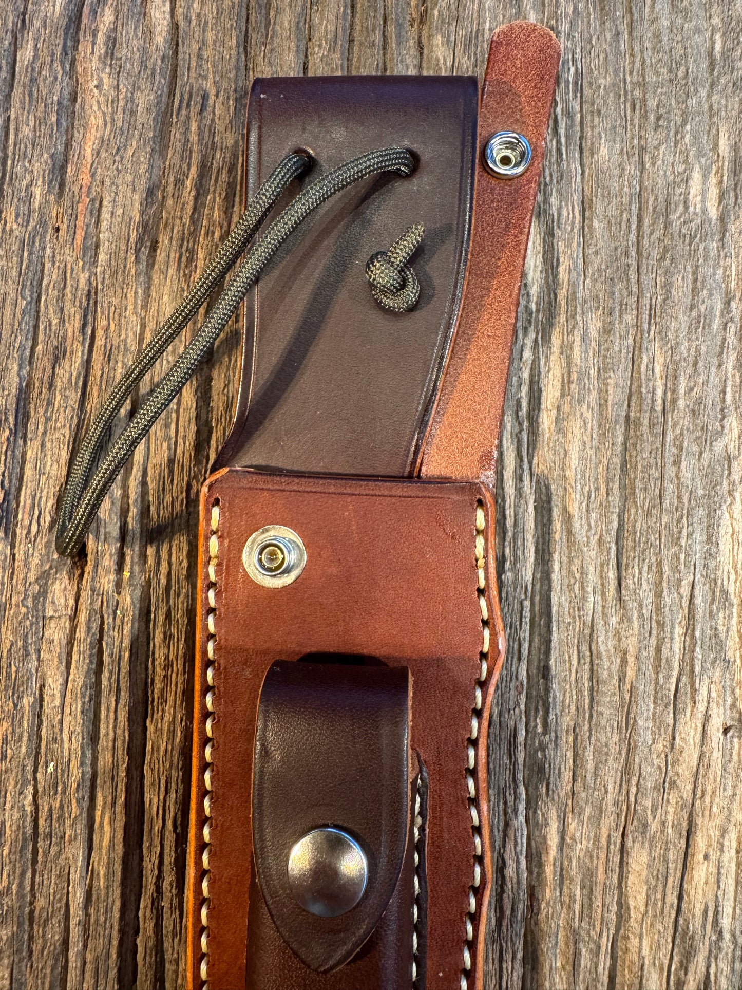 New Randall Sullivans by Gutcher Leather Knife Sheath Model 4-6F with Stone