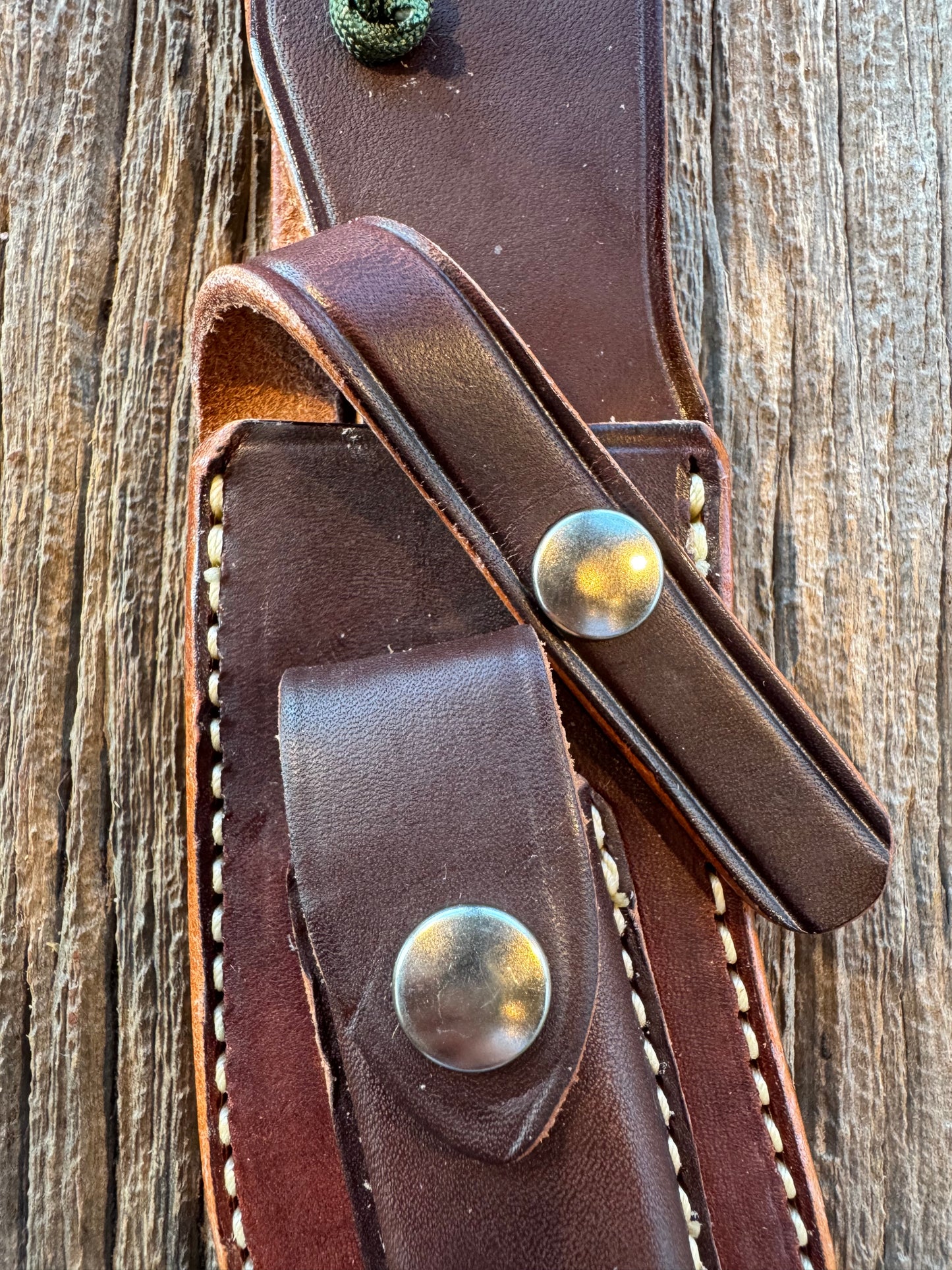 New Randall Sullivans by Gutcher Leather Knife Sheath for a Model Bowles Special with Sharpening Stone.