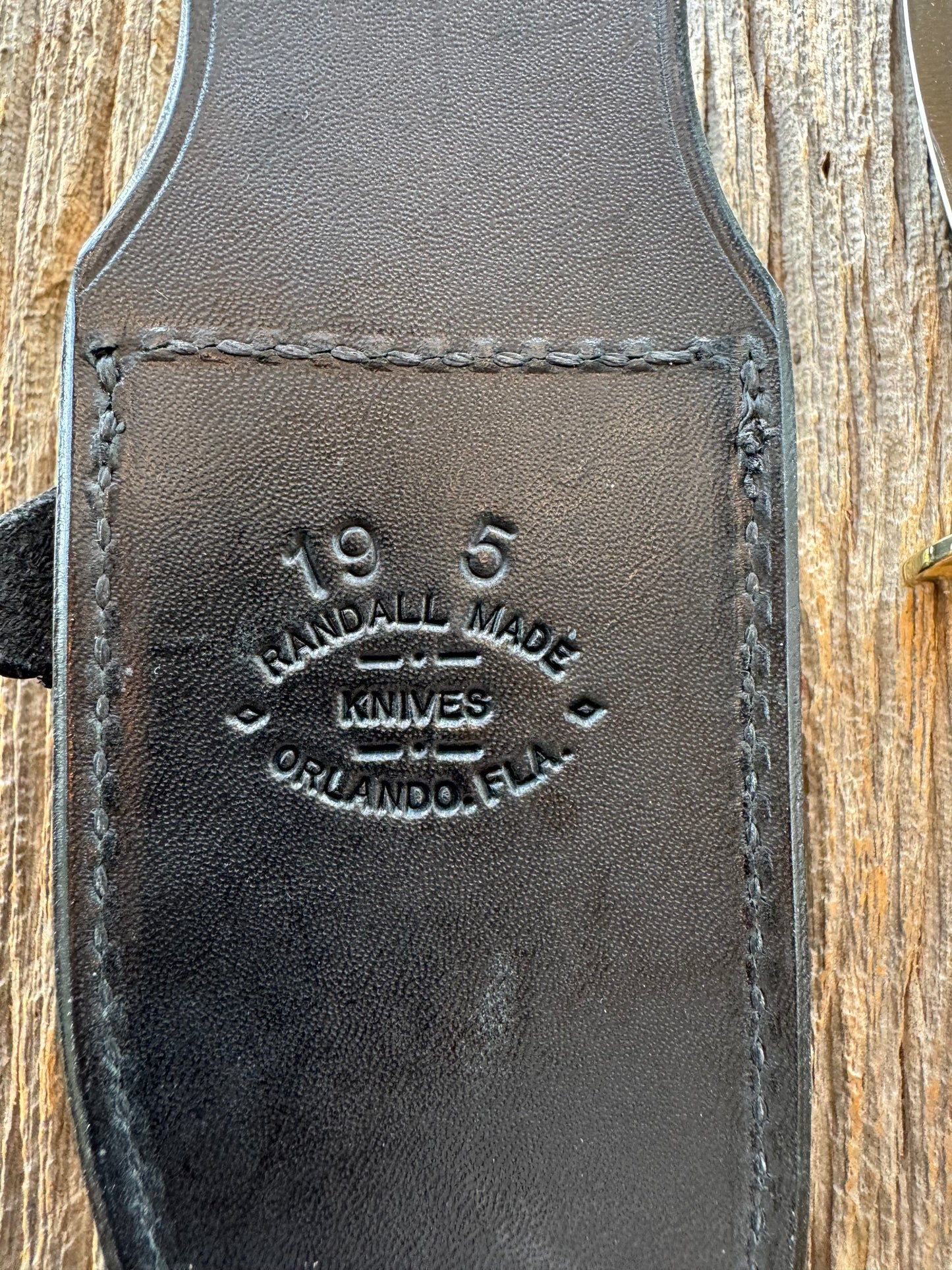 Randall Model 19-5 with a ruff and rustic piece of Stag. Nickel silver Single Hilt and Butt plate.