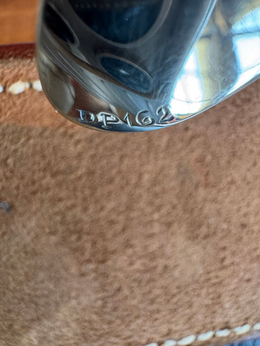 Randall Model 14 in Yellow Westinghouse Micarta, David Purdue Engraved #162 Nickel Silver Hilt.