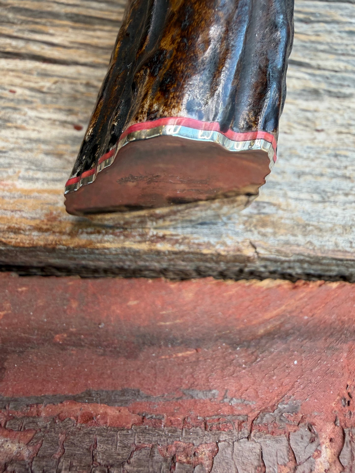 New in Paper Randall Made Knife Model 27-5 with a Stag handle, Stainless, Nickel silver single Hilt, red and aluminum spacers, loaded!!