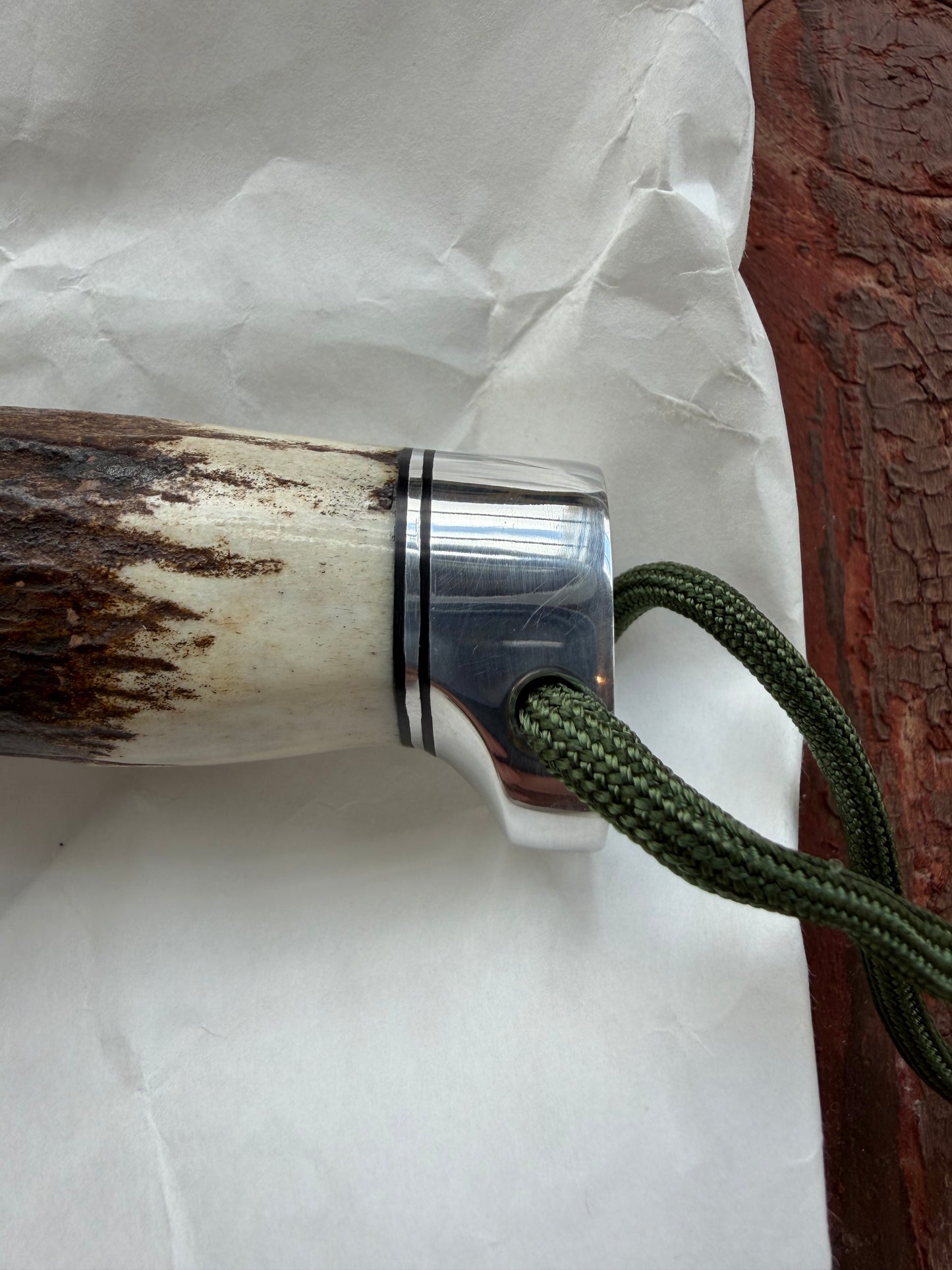 New in Paper Randall Made Knife Model Denmark Special Stainless Nickel Hilt, Wrist thong.