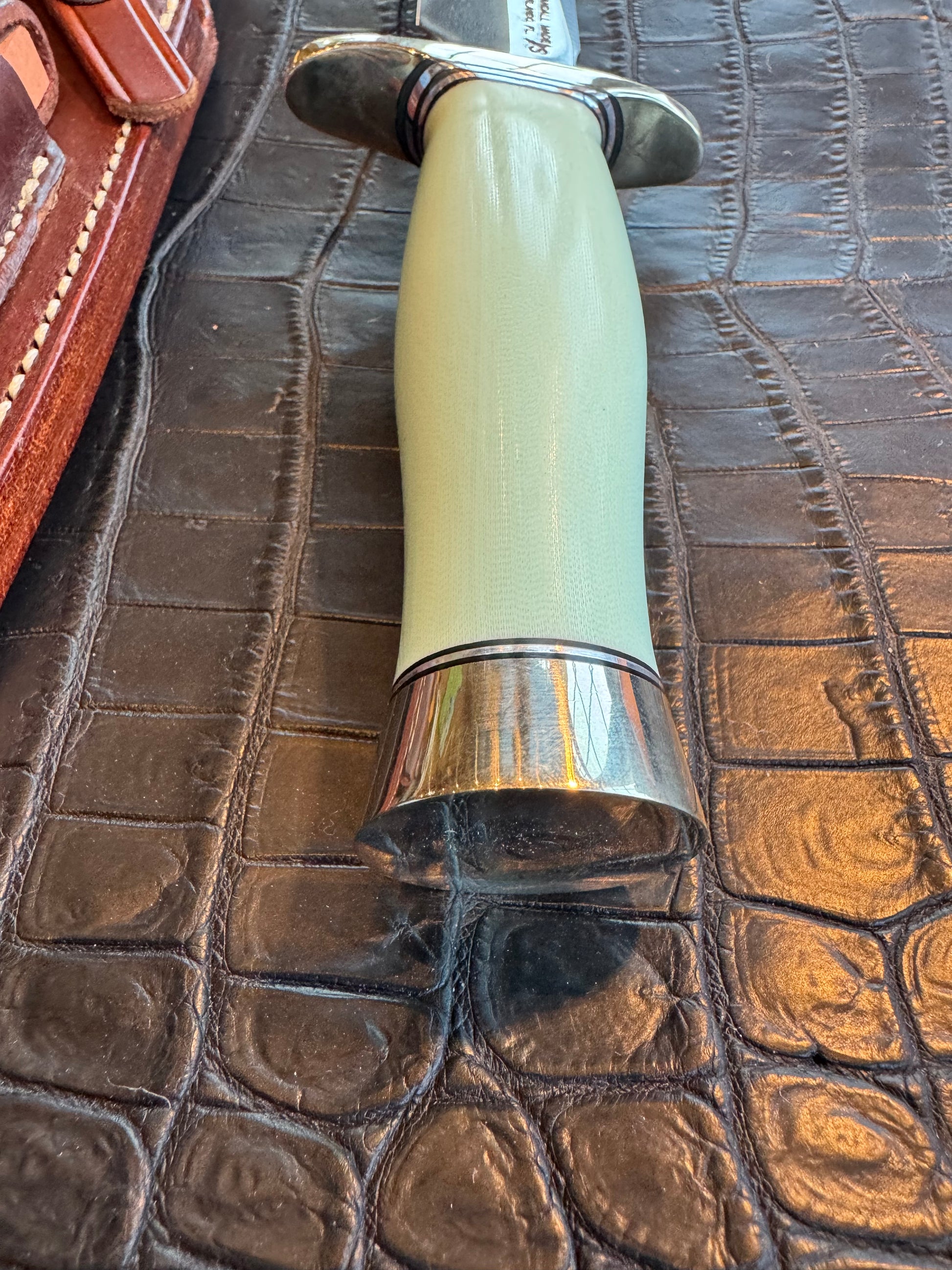 New Randall Knife Model 1-6 Tiffany G-10 Nickel Hilt Stainless Rare