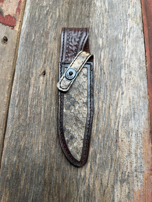 Randall Model 1-6 with Western Diamondback RattleSnake skin from Treeman Sheaths.